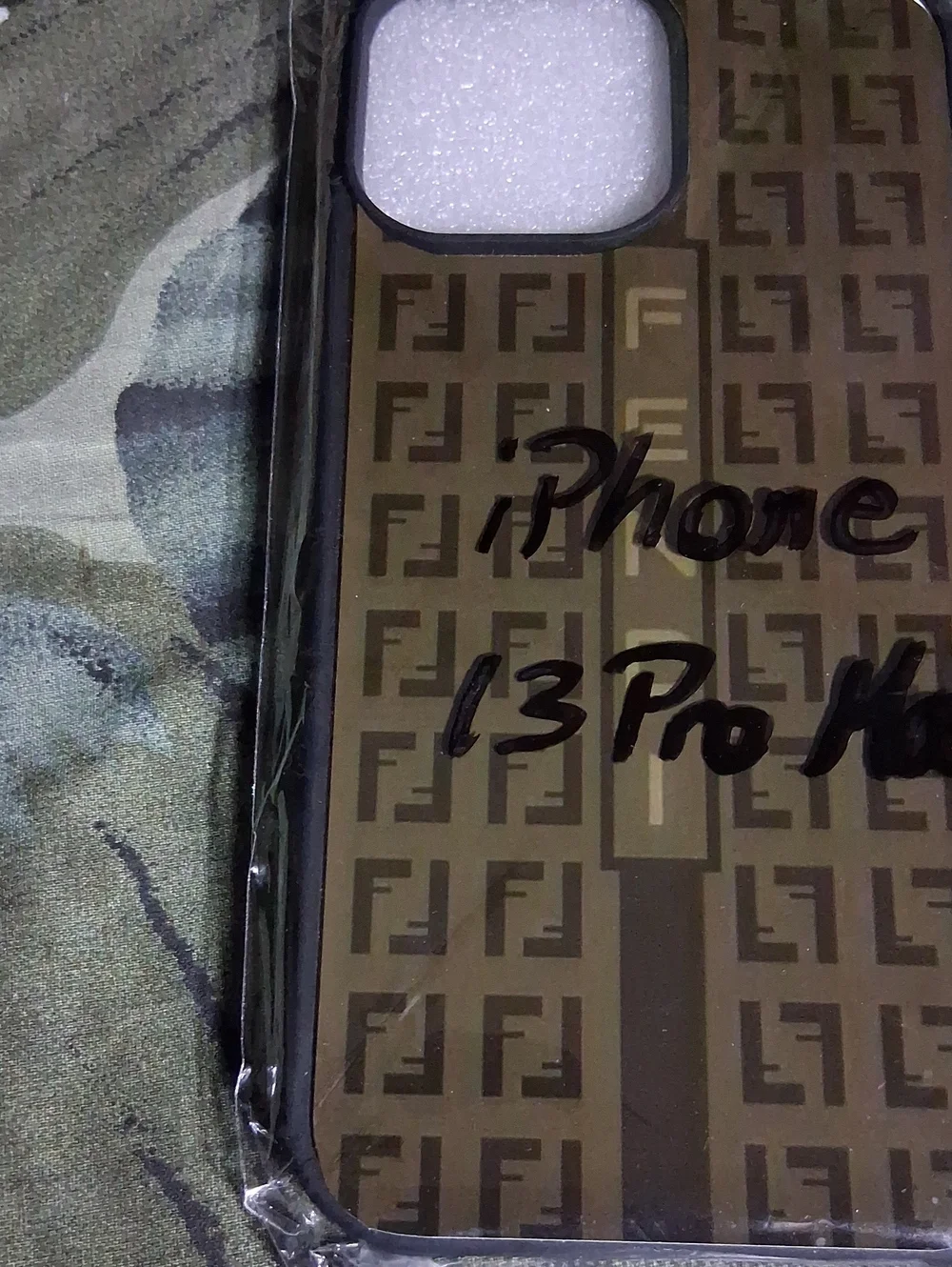 Olive Green Monogram iPhone 13 Pro Max Case